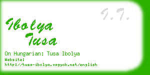 ibolya tusa business card